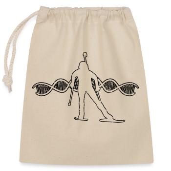 Biathlon Cadeau Skieur Biathlète Sports d’hiver - Sac cadeau en coton avec cordon (25 x 30 cm) - nature - Devant