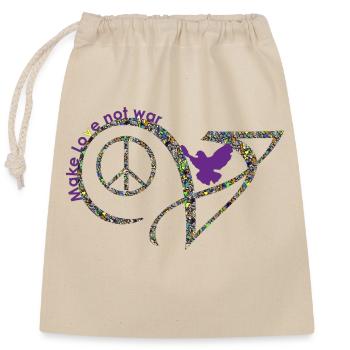 Pace 17 a - Closable cotton gift bag (25x30cm) - nature - Front