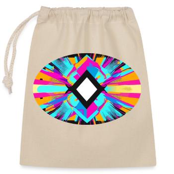 All seeing eye - Closable cotton gift bag (25x30cm) - nature - Front
