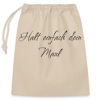 7FC12D49 0C58 4345 8B6A B8DA777A2F45 - Verschließbarer Geschenkbeutel aus Baumwolle (25x30cm) - Natur - Vorne