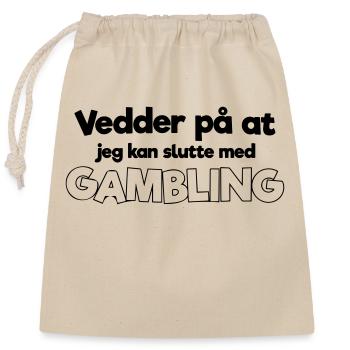 je parie que je peux arrêter de jouer - Sac cadeau en coton avec cordon (25 x 30 cm) - nature - Devant