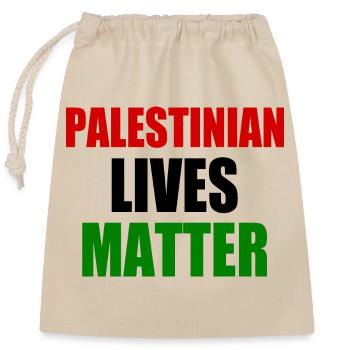 Palestinian lives matter - Sac cadeau en coton avec cordon (25 x 30 cm) - nature - Devant