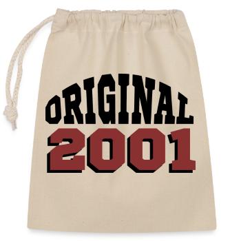 Original 2001 - Closable cotton gift bag (25x30cm) - nature - Front