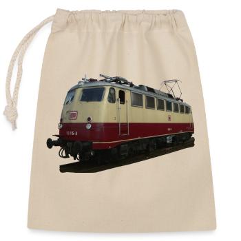 Locomotive DB113 - Closable cotton gift bag (25x30cm) - nature - Front