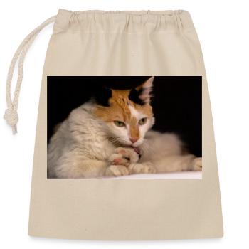 le chat - Sac cadeau en coton avec cordon (25 x 30 cm) - nature - Devant