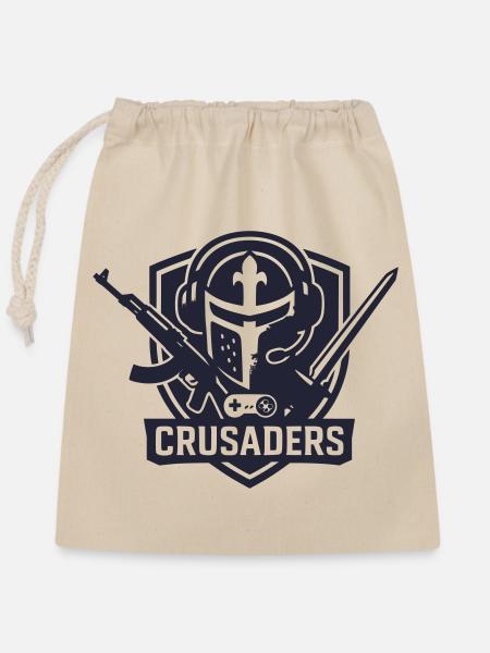 Crusaders_Logo_-_NavyBlue - Verschließbarer Geschenkbeutel aus Baumwolle (25x30cm) - Natur