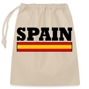 Drapeau Espagne - Sac cadeau en coton avec cordon (25 x 30 cm) - nature - Devant