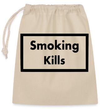 Smoking kills - Verschließbarer Geschenkbeutel aus Baumwolle (25x30cm) - Natur - Vorne