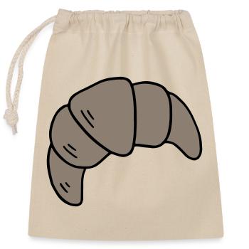 Croissant - Sac cadeau en coton avec cordon (25 x 30 cm) - nature - Devant