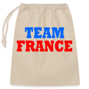 Frankreich - Verschließbarer Geschenkbeutel aus Baumwolle (25x30cm) - Natur - Vorne