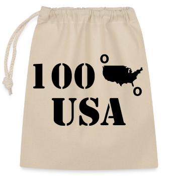 United States - Closable cotton gift bag (25x30cm) - nature - Front