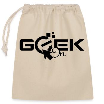Geen On À propos de Nerd fan de PC - Sac cadeau en coton avec cordon (25 x 30 cm) - nature - Devant