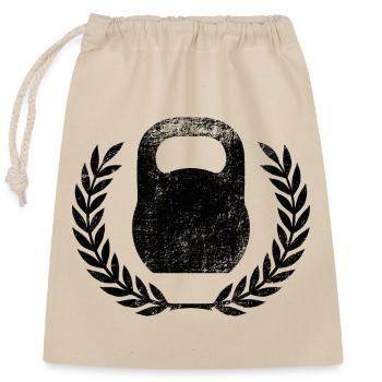 Kettlebell Ghiria - Verschließbarer Geschenkbeutel aus Baumwolle (25x30cm) - Natur - Vorne
