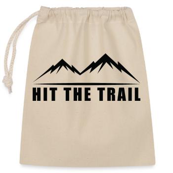 Trail Run Ultra Trail Running Montagne Trekking Course à pied - Sac cadeau en coton avec cordon (25 x 30 cm) - nature - Devant