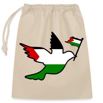 Free palestine - Sac cadeau en coton avec cordon (25 x 30 cm) - nature - Devant