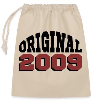 Original 2009 - Closable cotton gift bag (25x30cm) - nature - Front