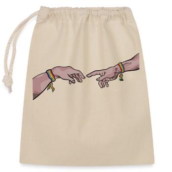 Orgueil Création d’Adam - Sac cadeau en coton avec cordon (25 x 30 cm) - nature - Devant