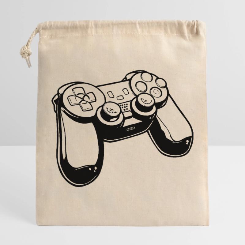 Gaming Controller Drawing Closable cotton gift bag (25x30cm)