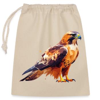 Faucon - Sac cadeau en coton avec cordon (25 x 30 cm) - nature - Devant