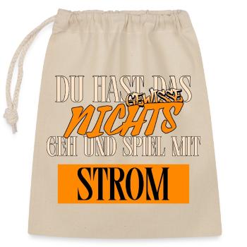 Lustiges Typo Kontrast Retro Poster Spruch - Verschließbarer Geschenkbeutel aus Baumwolle (25x30cm) - Natur - Vorne