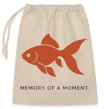 MEMOIRE D'UN INSTANT - Sac cadeau en coton avec cordon (25 x 30 cm) - nature - Devant