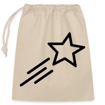 shooting star - Closable cotton gift bag (25x30cm) - nature - Front