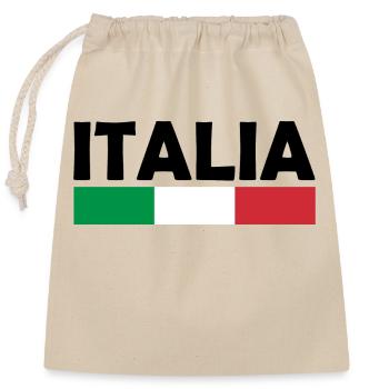 Italie - Sac cadeau en coton avec cordon (25 x 30 cm) - nature - Devant