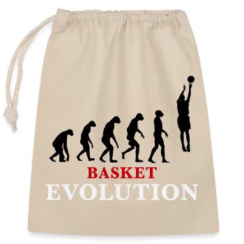 Basket Evolution Sports et humour 3c - Sac cadeau en coton avec cordon (25 x 30 cm) - nature - Devant