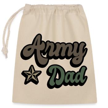 Army Dad - Closable cotton gift bag (25x30cm) - nature - Front