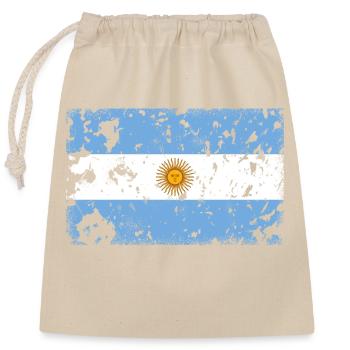 Argentine - Sac cadeau en coton avec cordon (25 x 30 cm) - nature - Devant