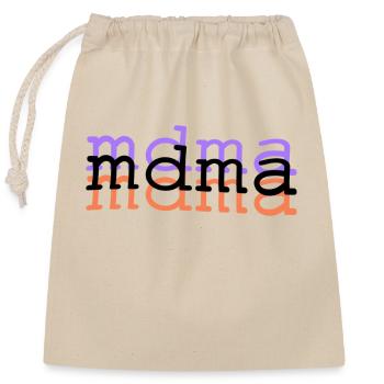 MDMA Druf & Drauf Designs MDMA Clothing - Verschließbarer Geschenkbeutel aus Baumwolle (25x30cm) - Natur - Vorne