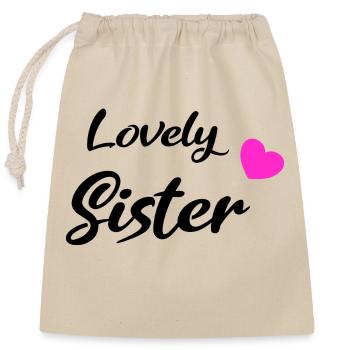 Belle sœur Black - Sac cadeau en coton avec cordon (25 x 30 cm) - nature - Devant