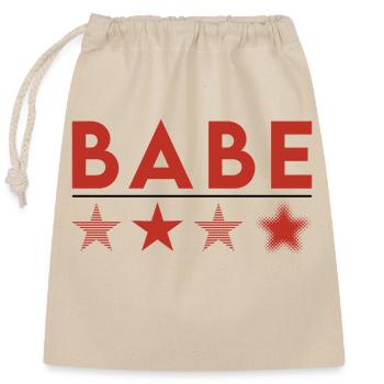 Babe - Closable cotton gift bag (25x30cm) - nature - Front