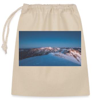 Alpenglow on Agrafa Mountain Range - Closable cotton gift bag (25x30cm) - nature - Front