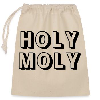Holy Moly - Closable cotton gift bag (25x30cm) - nature - Front