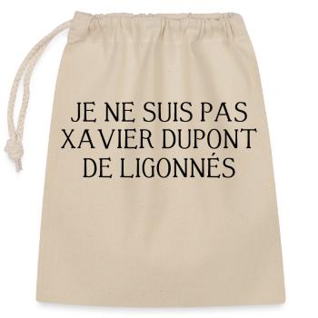 Je ne suis pas Xavier Dupont de Ligonnès - Sac cadeau en coton avec cordon (25 x 30 cm) - nature - Devant