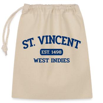 Saint Vincent - Kingstown - Caribbean - West Indies - Closable cotton gift bag (25x30cm) - nature - Front