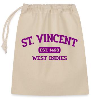 Saint Vincent - Kingstown - Caribbean - West Indies - Closable cotton gift bag (25x30cm) - nature - Front