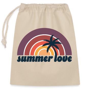 Summer Love - Verschließbarer Geschenkbeutel aus Baumwolle (25x30cm) - Natur - Vorne