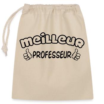 MEILLEUR PROFESSEUR - Sac cadeau en coton avec cordon (25 x 30 cm) - nature - Devant