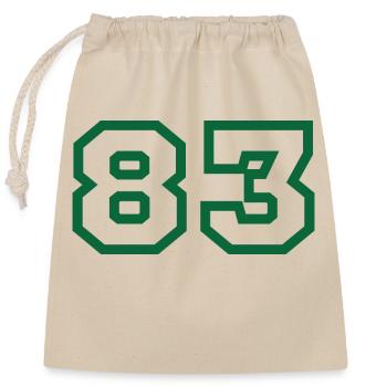 Number 83 sport - Closable cotton gift bag (25x30cm) - nature - Front