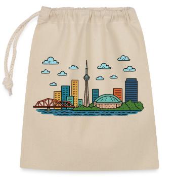 toronto stadt kanada - Verschließbarer Geschenkbeutel aus Baumwolle (25x30cm) - Natur - Vorne