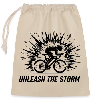 Cyclone Rider Burst - Closable cotton gift bag (25x30cm) - nature - Front