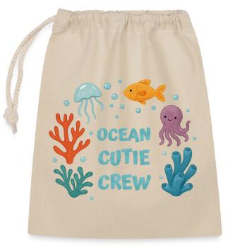 Amis sous-marins - Sac cadeau en coton avec cordon (25 x 30 cm) - nature - Devant