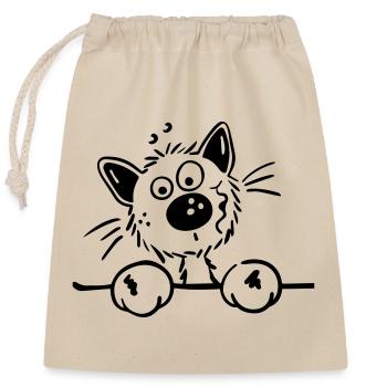 Mignon Chat - Sac cadeau en coton avec cordon (25 x 30 cm) - nature - Devant