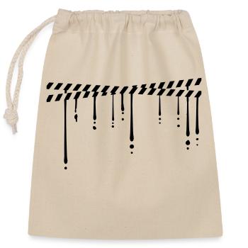 Verrouillage goutte de ruban de sécurité - Sac cadeau en coton avec cordon (25 x 30 cm) - nature - Devant