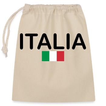 Italien - Verschließbarer Geschenkbeutel aus Baumwolle (25x30cm) - Natur - Vorne