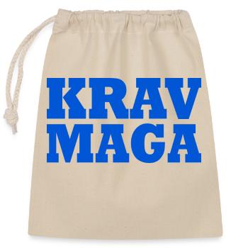 Krav maga - Verschließbarer Geschenkbeutel aus Baumwolle (25x30cm) - Natur - Vorne