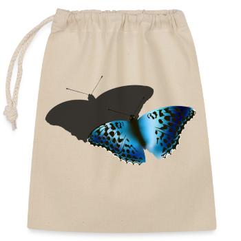 Blue Butterfly - Closable cotton gift bag (25x30cm) - nature - Front