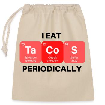 Eat tacos - Closable cotton gift bag (25x30cm) - nature - Front